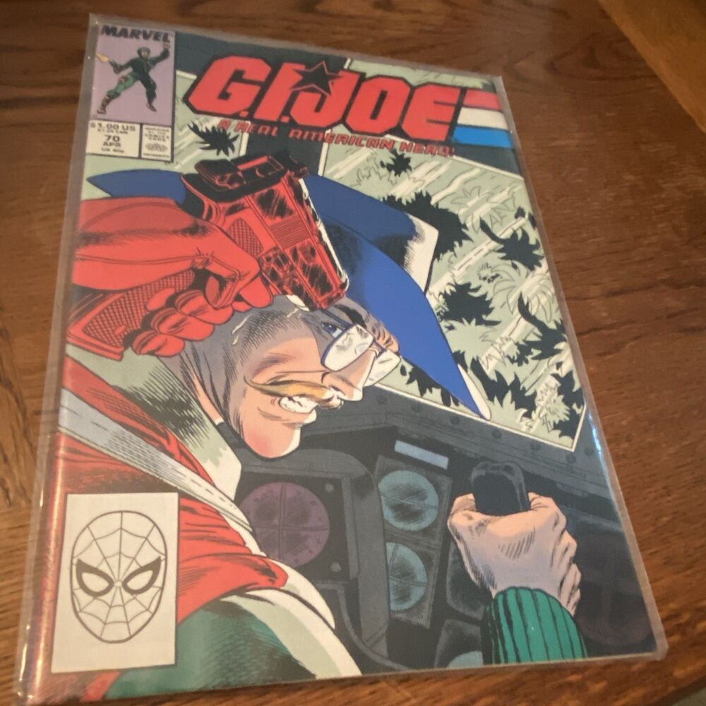 G.I. JOE MARVEL COMIC BOOK #68 VERYGOOD 1988 VINTAGE COLLECTOR PLASTIC PROTECTOR